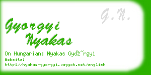 gyorgyi nyakas business card